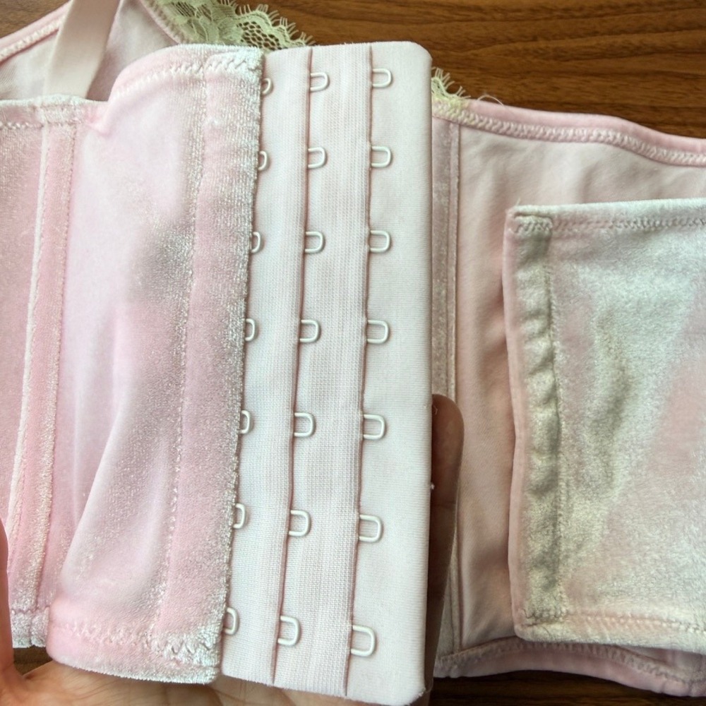 SKIMS Pink Velvet XL Corset Top Balletcore Coquette Bustier Festival Fairy - Picture 9 of 16